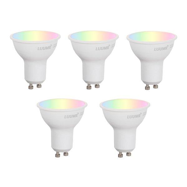 5 darabos Smart GU10 50mm-es dimmelhető LED izzókészlet, opál, 4,7W, 400 lm,
2700-6500K