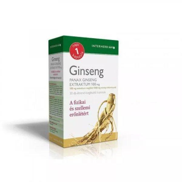 INTERHERB NAPI 1 GINSENG EXTRAKTUM KAPSZULA 30 db
