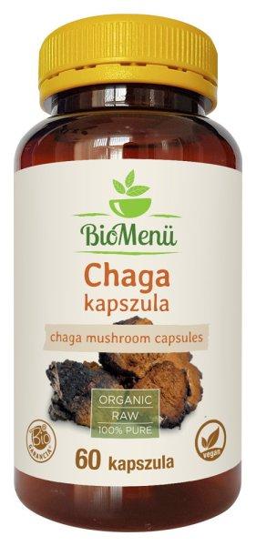 BioMenü BIO CHAGA kapszula 60 db 240 mg-os kapszula Új termék, július
közepétől raktáron