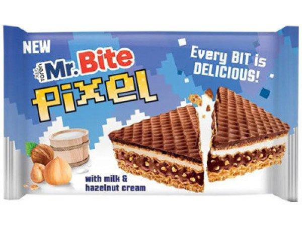 Mr.Bite Pixel kakaós ostyaszelet 30g Tejes-Mogyorós