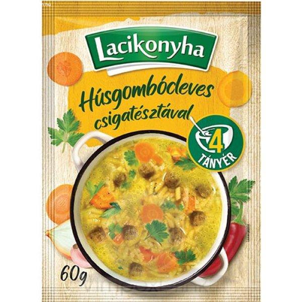 Lacikonyha Húsgombócleves csigatésztával 4 tányéros 60g