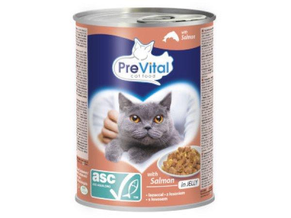 PreVital Cat konzerv 415g zselés Lazac