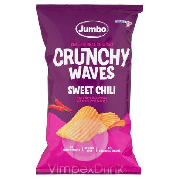 Jumbo Crunchy hullámos chips éd.chili 90g