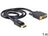 DeLock Displayport 1.2 male to DVI-D (24+1 Dual Link) male 1