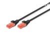 Digitus CAT6 U-UTP Patch Cable 0,5m Black
