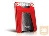 External HDD Adata Durable HD650 2.5inch 1TB USB3 Red, Rugge