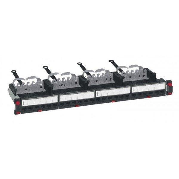 Legrand Patch panel - Cat5e, UTP, 24 portos, 1U, árnyékolatlan (4x6xRJ45
modulok) gyorscsatlakozók, LCS3
