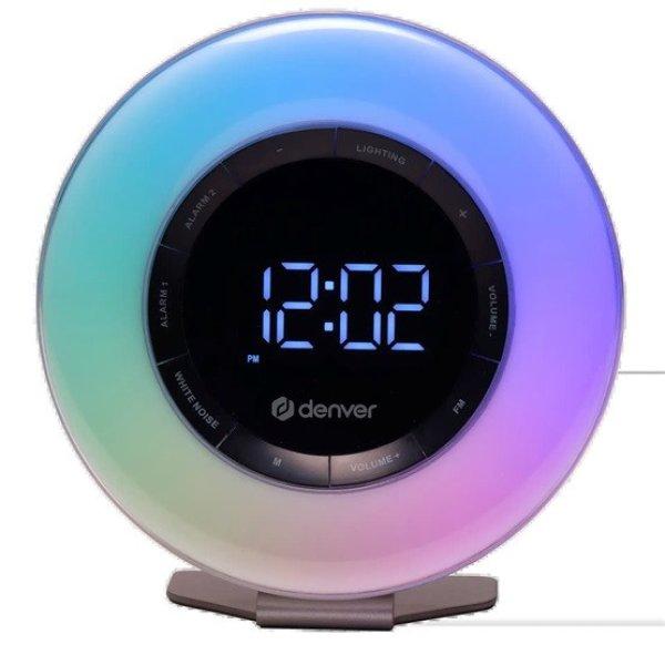 ENT Denver CRL-342 - FM rádiós ébresztőóra ébresztőfénnyel és
természet hangokkal - Fehér