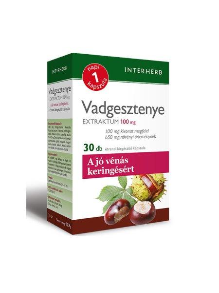 INTERHERB NAPI 1 VADGESZTENYE EXTRAKTUM KAPSZULA 30 db