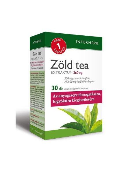 INTERHERB NAPI 1 ZÖLD TEA EXTRAKTUM KAPSZULA 30 db