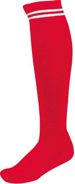 PA015 hosszú szárú csíkos sportzokni Proact, Sporty Red/White-39/42