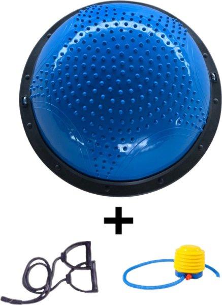 Balance trainer (BOSU) fogyantyúval pumpával Pro-Sport Kék-fekete