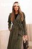 Khaki szn, vvel elltott trench kabt, 4494-es modell