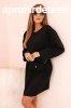 Viszkz oversize ruha lncos tskval IT85 modell fekete