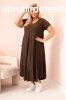Viszkz oversize ruha rvid ujj s fodros, 21682-es modell,