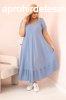 Viszkz oversize ruha rvid ujj s fodros, 21682-es modell,