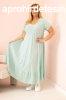 Viszkz oversize ruha rvid ujj s fodros, 21682-es modell 