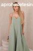 Hossz, pntos muszlinruha, 88534-es modell, vilgos khaki s