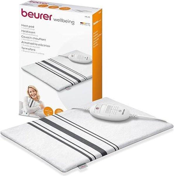 Beurer HK 25 melegítő párna, 3 hőmérsékleti fokozattal, automatikus
kikapcsolással és biztonsági rendszerrel, , 40 x 30 cm, fehér-szürke.