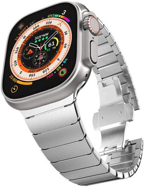 4wrist Pillangócsattal ellátott acél szíj Apple Watch-hoz 42/44/45/49 mm -
Silver