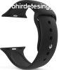 4wrist Szilikon szj Apple Watch - Fekete 42/44/45/49 mm - S
