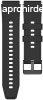 4wrist Szilikon szj fekete csattal 20 mm - Black