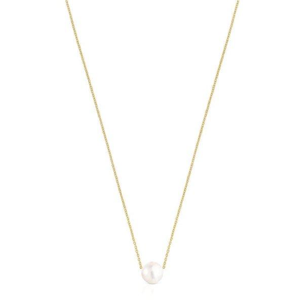 Tous Elegáns, aranyozott nyaklánc gyönggyel Gloss 111232560