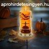 Halloween-i LED gyertya dekorci - srk - narancs LED - 3 