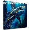 Dekoratv festmny vszonra - PREMIUM ART - Shark Force in D