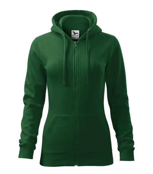 MALFINI Női felső Trendy Zipper - Palackzöld | M