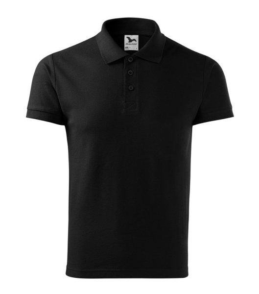 MALFINI Férfi galléros póló Cotton - Fekete | M
