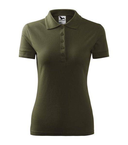 MALFINI Női galléros póló Pique Polo - Military | L