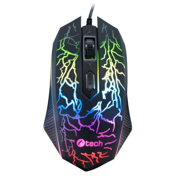 gamer Egér C-TECH Tychon (GM-03P), casual gaming, gamer, 7 színes
háttérvilágítás, 3200DPI, USB
