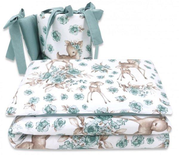 Baby Shop 3 részes ágynemű garnitúra - őzike menta
