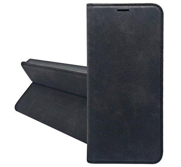 Tok álló, bőr hatású (FLIP, oldalra nyíló, asztali tartó, kártyazseb,
prémium) FEKETE Motorola Moto G54 5G (XT2343-1)