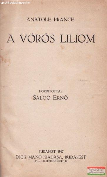 A vörös liliom