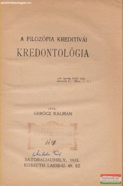 A filozófia kreditívái - Kredontológia 
