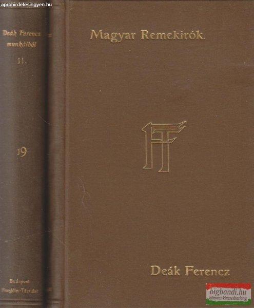Deák Ferencz munkáiból I-II.