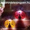 LED-es szolr lmpa - katica - hidegfehr - srga / piros - 