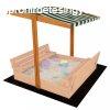 Tet a gyermek fa homokozhoz Baby Mix 120x120 cm zld-fehr