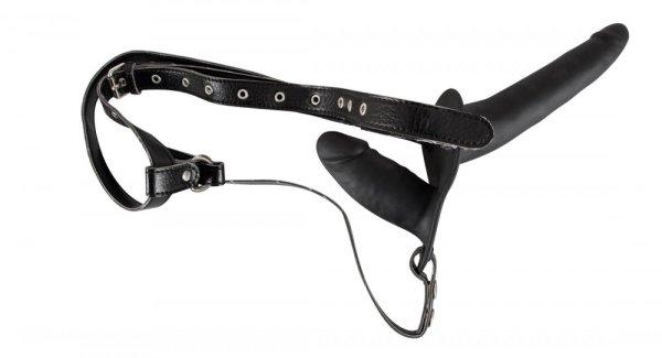 Double Strap-on Felcsatolható, szilikon dildó-duó