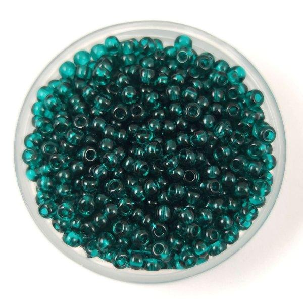 Preciosa cseh kásagyöngy - Transparent Dark Emerald - 9/0