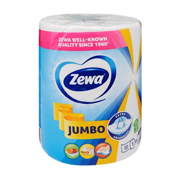 Háztartási papírtörlő kéztörlő 2 rétegű 325 lap/tekercs Zewa Jumbo
fehér