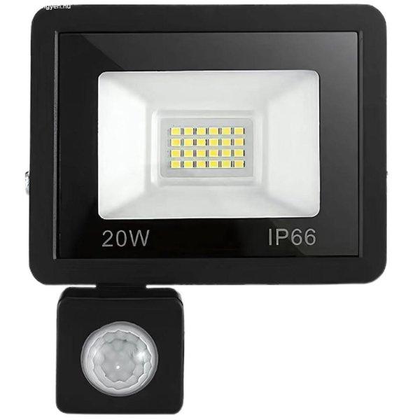 Kültéri LED reflektor mozgásérzékelővel 20W