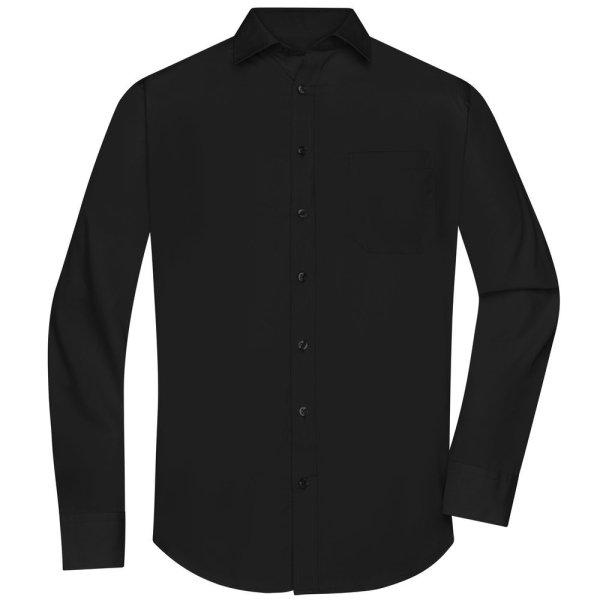 James & Nicholson (Daiber) Férfi hosszú ujjú ing JN678 - Fekete | 4XL