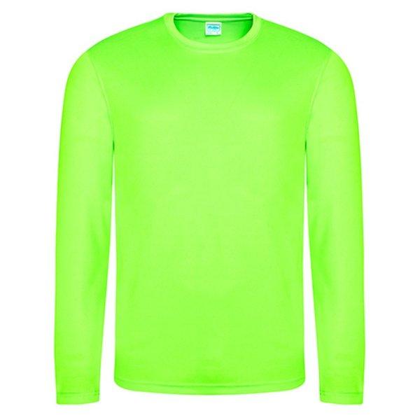 Just Cool Hosszú ujjú férfi sportpóló Cool T - Élénkzöld | 2XL