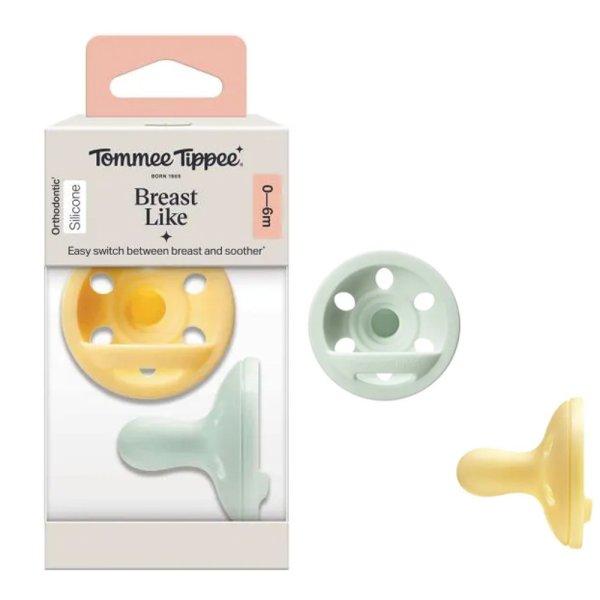 Tommee Tippee nyugtató cumi szilikon Breast-Like anyamell formájú 0-6 hó 2db
színes