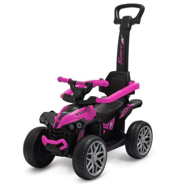 Bébitaxi tolókarral Baby Mix Mega Prime EVA rózsaszín