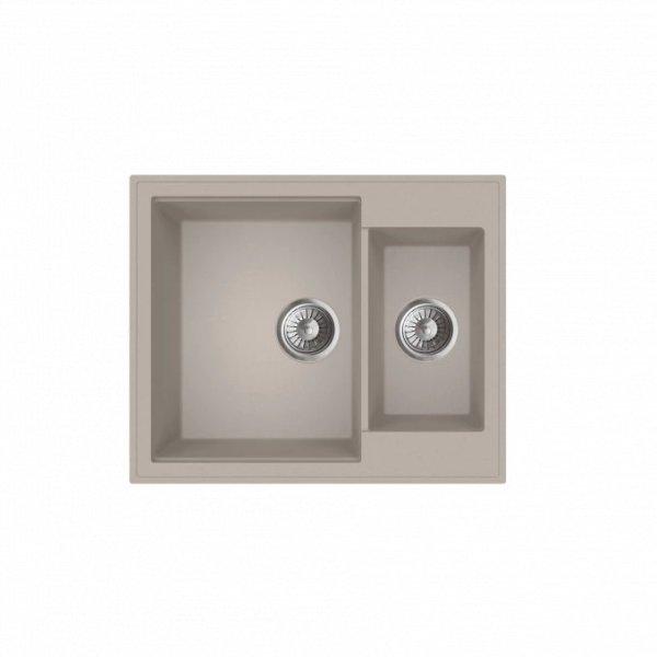 MILO RETTO 61x50 dupla gránit mosogató Pure sand színben