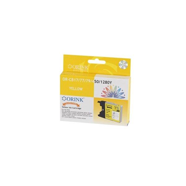 Brother LC12/LC1220/LC1240/LC1280XL tintapatron yellow ORINK